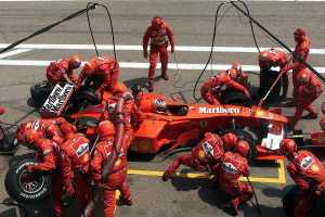 Parada en boxes de Ferrari
