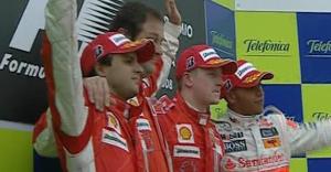 1º Raikkonen 2º Massa 3º Hamilton. GP España