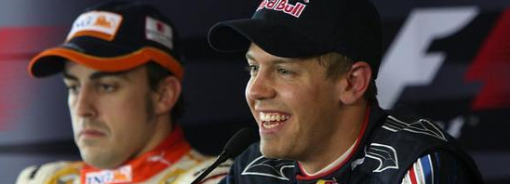 Vettel se mostraba muy contento tras conseguir su segundo podio